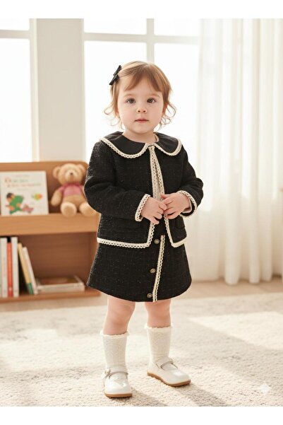 MODA KIZ ÇOCUK TÜVİT KUMAŞ ELBİSE