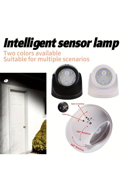 Choice black 9 LED Wireless Motion Sensor Night Light 360 Degree Rotation Nig...