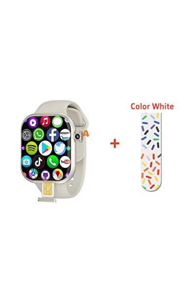 Choice10 8 جيجابايت 128 جيجابايت لون فضي أبيض ساعة ذكية VP29 5G أندرويد سعة ت...