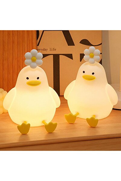 Choice1 Warm light Cute Duck Led Night Light Squishy Silicone Lamp Bedroom Be...