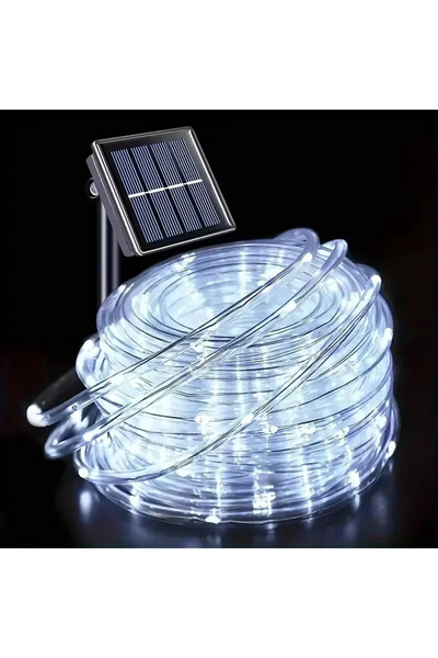 Choice سلسلة إضاءة LED بيضاء تعمل بالطاقة الشمسية بطول 12 مترًا، مزودة بـ 100...