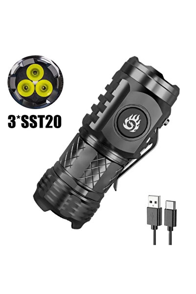 Heinast مصباح يدوي LED عالي الجودة SST20، قطعة واحدة، 18350، فائق السطوع، قاب...