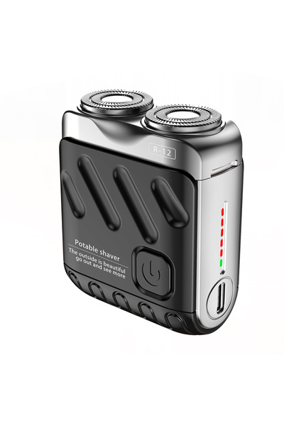 choice2 black Mini Electric Shaver Dual Head Waterproof Type-C Rechargeable S...