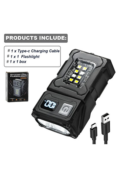 Choice 1 قطعة مصباح يدوي صغير محمول بقوة 1500 لومن ومصباح LED فائق السطوع وكا...