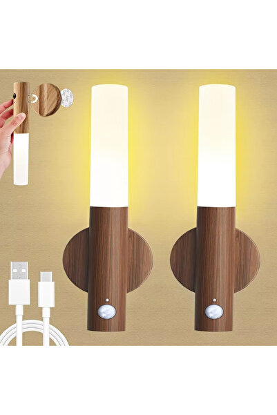 Choice White Ash-3Pcs Night Light Motion Sensor Night Lights Rechargeable Wal...