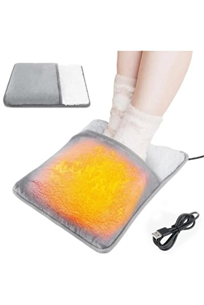 Choice Gray Foot Heater Portable USB Electric Foot Heating Pad Washable Soft ...