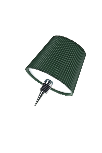 Choice مصباح طاولة لاسلكي على شكل زجاجة، قابل لتغيير اللون الأخضر الداكن، تحك...