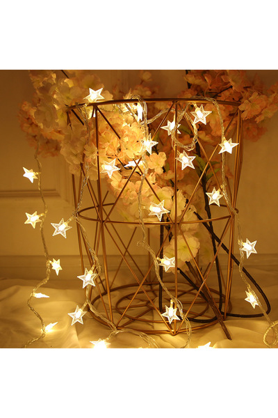 Choice سلسلة أضواء زينة على شكل نجوم، تعمل بالبطارية، بطول 2 متر، مزودة بـ 20...