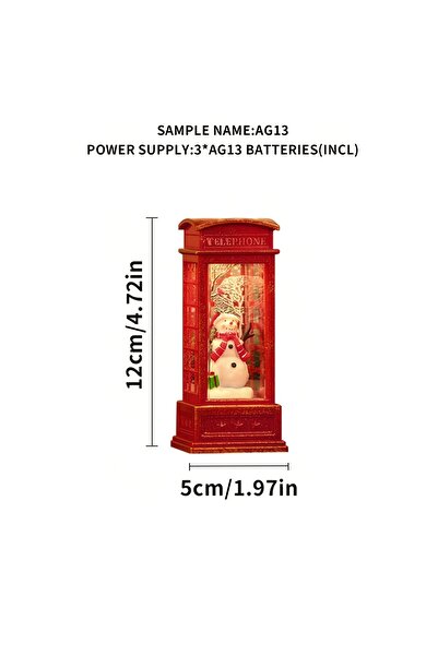 Choice 0-5W Warm White Snowman -1pc Christmas Phone Booth Decoration with San...