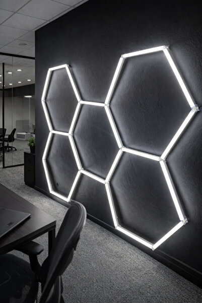 ga gözde aydınlatma Altıgen Petek Linear Aydınlatma Hazır Set Beyaz Işık | 17...