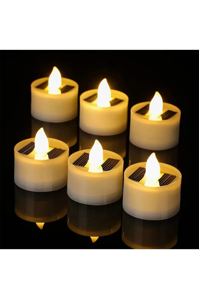 Choice1 4PCS Yellow Light Solar Tea Light Led Candles Flameless Outdoor Water...