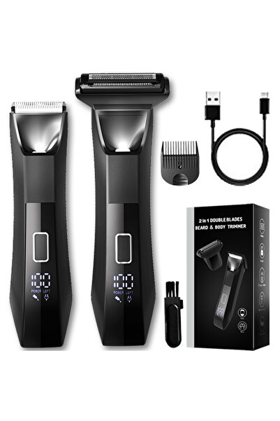 Choice ماكينة تشذيب شعر سوداء – ماكينة تشذيب آمنة برأسين وشفرات معدنية، مقاوم...