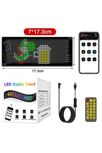Choice 16x32 LEDs 7x17 CM LED Sign Panel Scrolling Advertising Bluetooth App ...