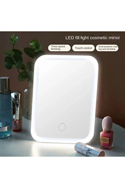 Choice 1PC White LED Touch Screen Makeup Mirror Folding Mirror Lighted Makeup...