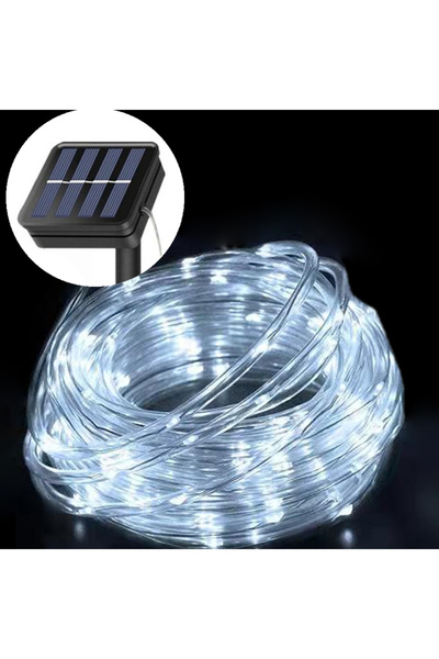 Choice سلسلة إضاءة LED بيضاء تعمل بالطاقة الشمسية بطول 10 أمتار، مزودة بـ 100...