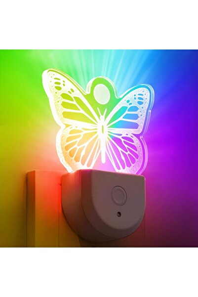 Choice مصباح ليلي على شكل فراشة للأطفال، مزود بقابس أوروبي. مصباح حائط LED بس...