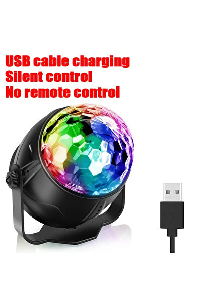 Choice USB plug LED Stage Disco Light Rotating DJ Ball Strobe Remote Sound Co...
