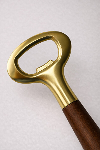 SUELF CO Prateg Gold Acacia Handle Bottle Opener