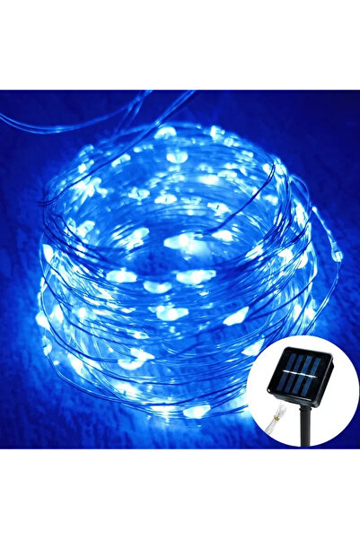 Choice سلسلة إضاءة شمسية خارجية بطول 32 متر و300 مصباح LED، مصنوعة من سلك نحا...