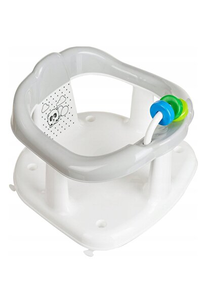Maltex Baby Scaun de baie pentru bebe, cu jucarii, Antiderapant, Panda Gri
