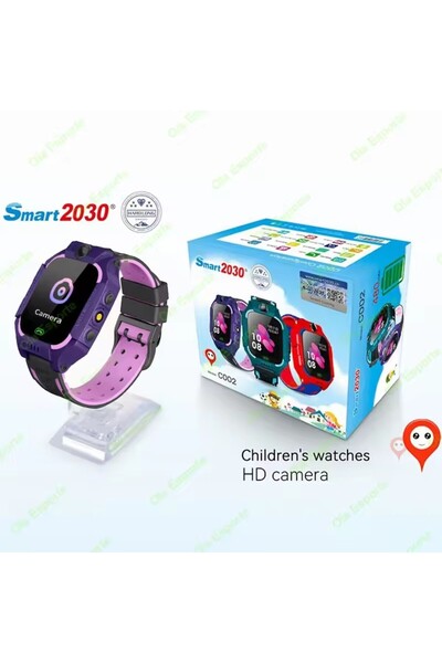 Choice ساعة ذكية جديدة للأطفال باللون البنفسجي، إصدار 2025، مزودة بخاصية SOS،...