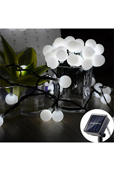 Choice أضواء كروية تعمل بالطاقة الشمسية بطول 12 مترًا و100 مصباح LED أبيض، مت...