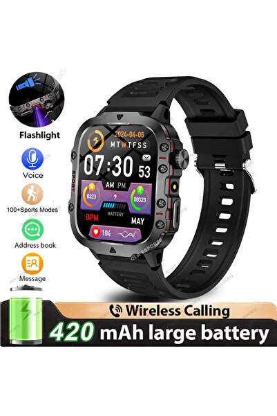 Choice ساعة ذكية رياضية متينة جديدة للرجال، إصدار 2025، مزودة بنظام تحديد الم...