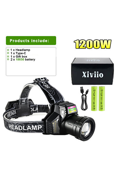 choice2 مصباح أمامي LED فائق القوة، يعمل ببطارية C مع علبة، بقوة 980000000 لو...