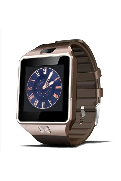 Choice ساعة ذكية ذهبية فاخرة بشاشة لمس رقمية DZ09، مزودة بسوار وكاميرا وبلوتو...