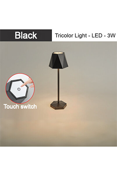 Choice مصباح طاولة يعمل باللمس مزود بخاصية الشحن اللاسلكي بتقنية LED باللون ا...