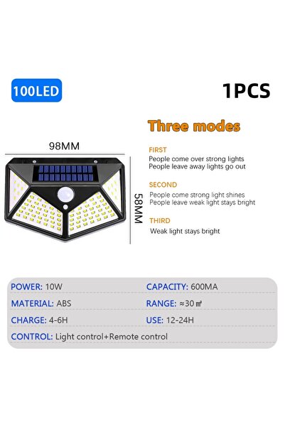 Choice 1-PCS Outdoor Solar Lamp100 LED Solar Wall Lights Waterproof Motion Se...