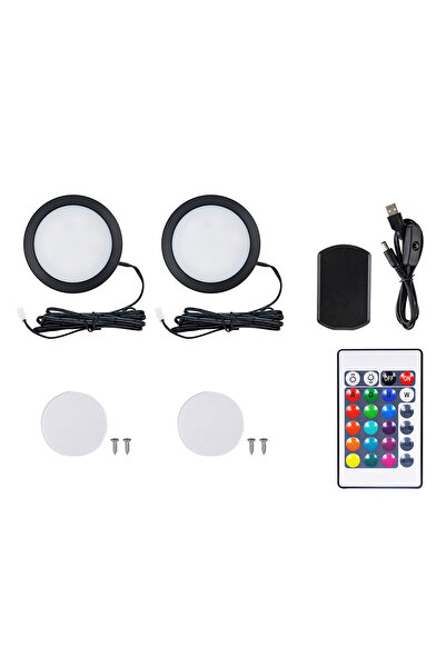 Choice طقم إضاءة ثنائي بـ ٢٤ مفتاحًا، ١/٢/٤/٦ مصابيح، إضاءة LED RGB أسفل الخز...