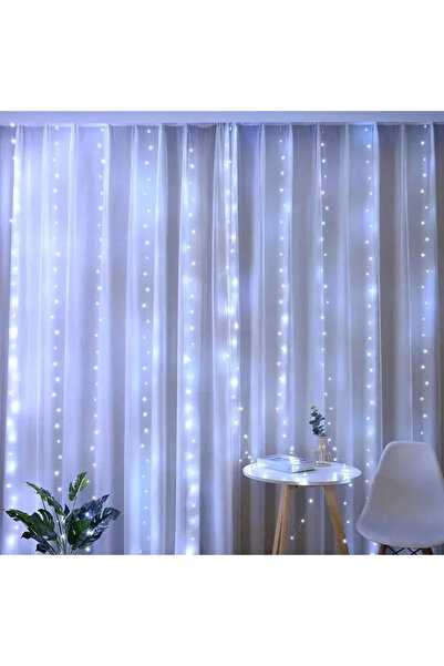 Choice سلسلة إضاءة LED بيضاء خارجية بطول 3 أمتار × 2 متر، مزودة بـ 200 مصباح ...