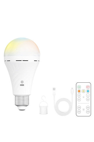 Choice 1PCS kit 1pcs E27 LED Bulb Lamps USB-C Rechargeable Emergency Light wi...