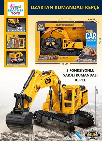 Brother Toys Uzaktan Kumandalı 5 Fonksiyon Şarjlı 360 Derece Dönebilen Kepçe ...