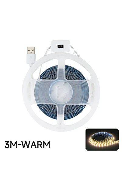Choice شريط إضاءة LED أبيض دافئ بطول 3 أمتار (1-5 أمتار)، يعمل بجهد 5 فولت تي...
