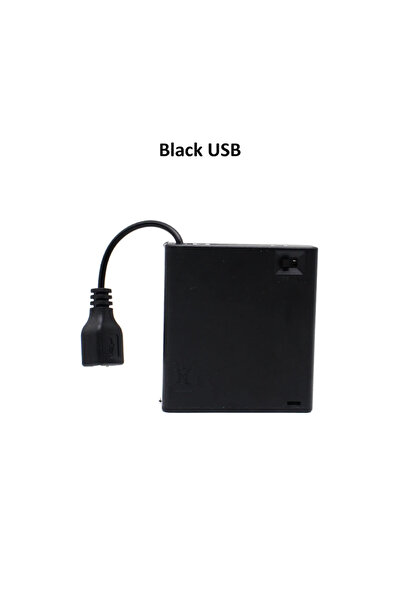 Choice صندوق USB أسود، صندوق بطاريات USB DC سعة 4AA، حافظة تخزين طاقة محمولة،...