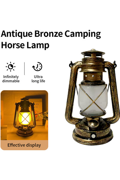 Choice bronze shell USB Rechargeable Retro LED Camping Light Hanging Tent Lig...