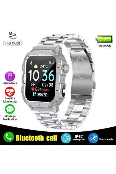 Choice ساعة ذكية جديدة من الفولاذ الفضي، إصدار 2025، مصممة للاستخدام العسكري،...