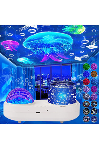 Choice جهاز عرض أمواج المحيط، ضوء ليلي لغرفة نوم الأطفال، 10 ألوان لأمواج الم...