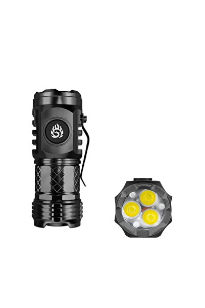 Choice مصباح يدوي صغير قوي S60B مزود بإضاءة LED فائقة السطوع، قابل لإعادة الش...