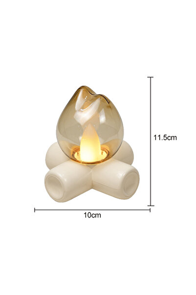 Choice مصباح شعلة LED بإضاءة شعلة النار، مصباح طاولة بجانب السرير، إضاءة مزاج...