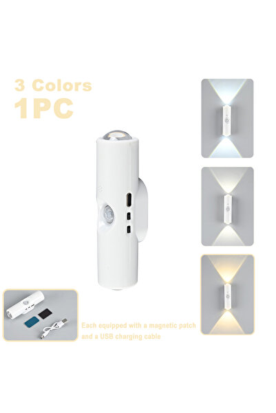 Choice 3Color 1PC RGB Gradient Motion Sensor Night Light Rechargeable Wall La...
