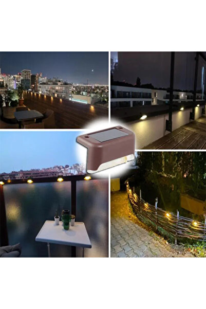 XIWANGFIRE 12 قطعة من مصابيح LED الشمسية ذات الضوء البني الدافئ والأبيض الداف...