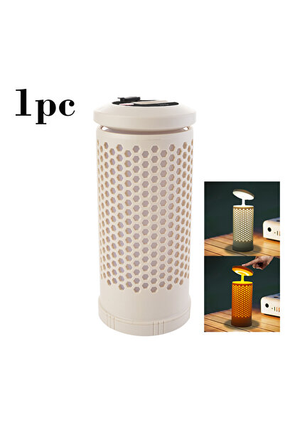 XIWANGFIRE فانوس تخييم محمول، إضاءة بيضاء دافئة/باردة، شحن من النوع C، مؤشر ل...