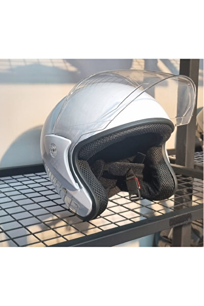gogo premium İthal Yetişkin Yarım Kask Beyaz Tek Beden