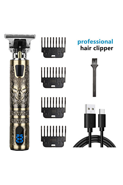 Choice Bronze Demon King Professional Men's Electric Hair Clipper with LCD Di...