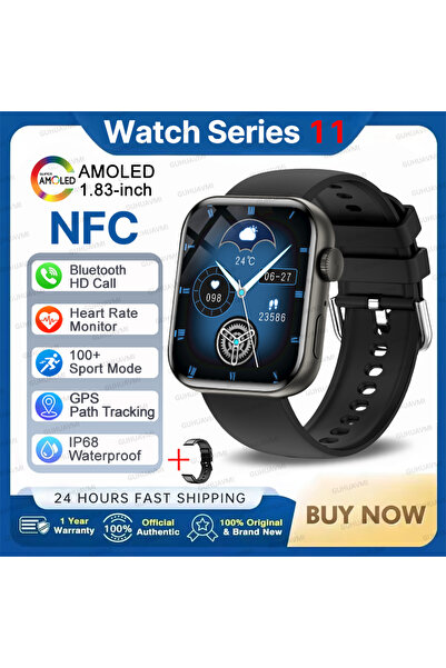 Choice ساعة ذكية جديدة من سلسلة 11، بشاشة كبيرة عالية الدقة 1.85 بوصة، مصنوعة...