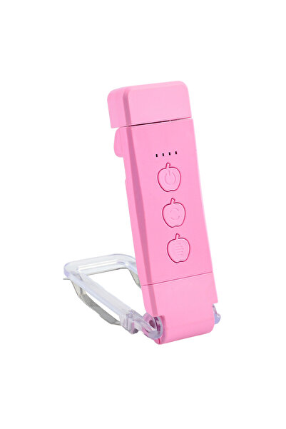 Heinast مصباح قراءة صغير وردي اللون، مزود بمشبك، ومؤقت، وقابل لإعادة الشحن، و...