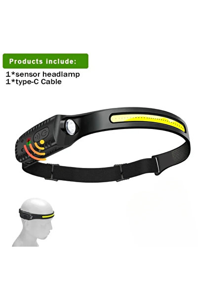 Choice 1PCS XPE+COB Induction Headlamp USB Rechargeable lamp LED Sensor Flash...